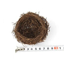 Rustic brown rattan bird nest with eggs living room decor garden set by Decorbites