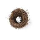 Rustic brown rattan bird nest with eggs living room decor garden set by Decorbites