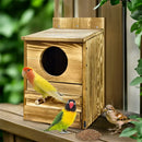 GobekUsa Handmade Wooden Screech Owl House - Outdoor Nesting Box