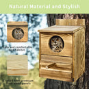 GobekUsa Handmade Wooden Screech Owl House - Outdoor Nesting Box