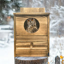 GobekUsa Handmade Wooden Screech Owl House - Outdoor Nesting Box