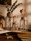 GobekUsa Hanging Glass Vase with Hemp Rope - Rustic Home Decor