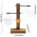 GobekUsa Heart Shape Hydroponic Glass Vase - Home Decor