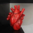 Anatomical heart shape resin vase set living room decor by Decorbites