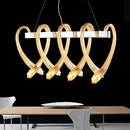 GobekUsa Heart Shaped Crystal Glass LED Hanging Light Fixture - Perfect for Restaurants