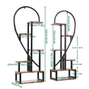 GobekUsa Heart Shaped Plant Stand with Hooks