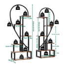 GobekUsa Heart Shaped Plant Stand with Hooks