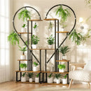 GobekUsa Heart Shaped Plant Stand with Hooks