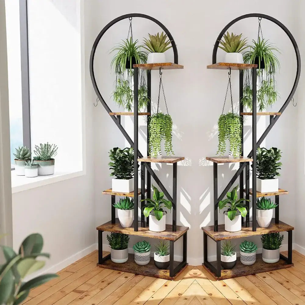 GobekUsa Heart Shaped Plant Stand with Hooks, photo 7 of 7