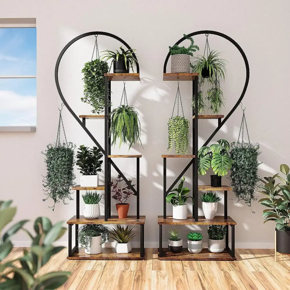 GobekUsa Heart Shaped Plant Stand with Hooks, photo 3 of 7