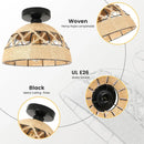 GobekUsa Hemp Rope Ceiling Light for Home Decor