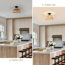 GobekUsa Hemp Rope Ceiling Light for Home Decor