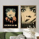 Retro scream horror movie wall art bedroom framed poster