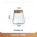 Modern clear glass flower pots with wood base living room planters by Decorbites