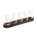 GobekUsa Hydroponic Glass Vase with Wooden Tray