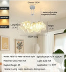 GobekUsa Iced Crystal Chandeliers: Nordic Milan LED Hanging Lights for Living Room