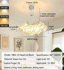 GobekUsa Iced Crystal Chandeliers: Nordic Milan LED Hanging Lights for Living Room