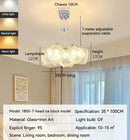 GobekUsa Iced Crystal Chandeliers: Nordic Milan LED Hanging Lights for Living Room