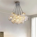 GobekUsa Iced Crystal Chandeliers: Nordic Milan LED Hanging Lights for Living Room