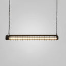 GobekUsa Industrial Black Cage Island Pendant - Tubular Design for Dining Room Ceiling