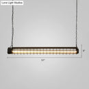 GobekUsa Industrial Black Cage Island Pendant - Tubular Design for Dining Room Ceiling