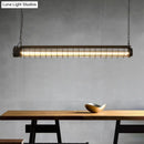 GobekUsa Industrial Black Cage Island Pendant - Tubular Design for Dining Room Ceiling