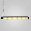 GobekUsa Industrial Black Cage Island Pendant - Tubular Design for Dining Room Ceiling