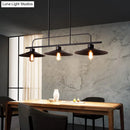 GobekUsa Industrial Black Finish Flared Hanging Lamp with 3 Lights - Perfect for Restaurants!