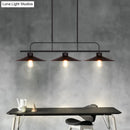GobekUsa Industrial Black Finish Flared Hanging Lamp with 3 Lights - Perfect for Restaurants!