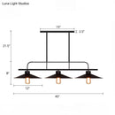 GobekUsa Industrial Black Finish Flared Hanging Lamp with 3 Lights - Perfect for Restaurants!