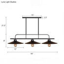 GobekUsa Industrial Black Finish Flared Hanging Lamp with 3 Lights - Perfect for Restaurants!
