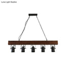 GobekUsa Industrial Black Metal Island Light Fixture - 5-Light Kitchen Hanging Lamp