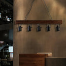 GobekUsa Industrial Black Metal Island Light Fixture - 5-Light Kitchen Hanging Lamp