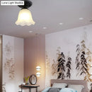 GobekUsa Industrial Black Semi Flush Ceiling Light with Milky Glass Shade – Perfect for Gallery