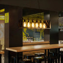 GobekUsa Industrial Chandelier Retro Loft Bar Restaurant Pendant Lamp Ceiling Lamp