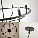 GobekUsa Industrial Chandelier Light: Retro Iron Pendant Lamp for Living Room, Kitchen, Restaurant