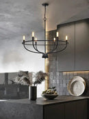 GobekUsa Industrial Chandelier Light: Retro Iron Pendant Lamp for Living Room, Kitchen, Restaurant