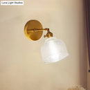 GobekUsa Industrial Clear Glass Dome Wall Sconce: Prismatic 1-Light Bedroom Lighting Fixture