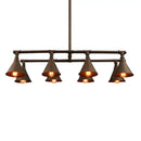 GobekUsa Industrial Conical Iron Pendant Light with 8 Bulbs for Wine Bar - Black/Rust