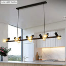 GobekUsa Industrial Iron Ceiling Light: Black Naked Bulb Pendant Spotlight for Dining Room Island