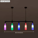 GobekUsa Industrial Iron Pipe Wine Bottle Pendant Light - Multi-Color Island Lamps