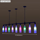 GobekUsa Industrial Iron Pipe Wine Bottle Pendant Light - Multi-Color Island Lamps