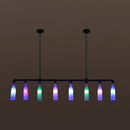GobekUsa Industrial Iron Pipe Wine Bottle Pendant Light - Multi-Color Island Lamps