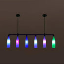 GobekUsa Industrial Iron Pipe Wine Bottle Pendant Light - Multi-Color Island Lamps