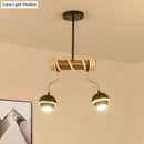 GobekUsa Industrial Linear Chandelier with Bamboo Tube and Rope, 2/3/6 Bulbs, Black Iron Pendant Lamp - Warm/White Light