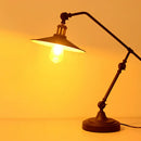 GobekUsa Industrial Matte Black Metal Table Lamp with Balance Arm - Single Wide Flared Reading Light