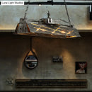 GobekUsa Industrial Metal 4-Light Suspension Lamp with Hollow-out Design for Dining Room Island