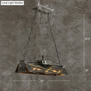 GobekUsa Industrial Metal 4-Light Suspension Lamp with Hollow-out Design for Dining Room Island