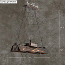 GobekUsa Industrial Metal 4-Light Suspension Lamp with Hollow-out Design for Dining Room Island