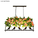 GobekUsa Industrial Metal Birdcage Flower Island Lamp: Black, 3/4 Heads, Hanging Ceiling Light for Restaurants